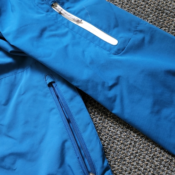 Unisex Blue Columbia Windbreaker Jacket - Picture 3 of 4